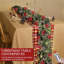 Télécommande et extra longue et 12 modes - Guirlande de Noël pré-éclairée de 18 pi pour les escaliers, balustrade, porte d'entrée, porche, intérieur, extérieur, décoration, 100 blanc chaud et interrupteur de couleurs, 580 branches épaisses