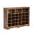 Sleek Design 24 Shoe Cubby Console, Modern Shoe Cabinet With Curved Base, Versatile Sideboard With High-Quality For Hallway, Bedroom, Living Room, Rustic Brown, Shoe Storage-871258332