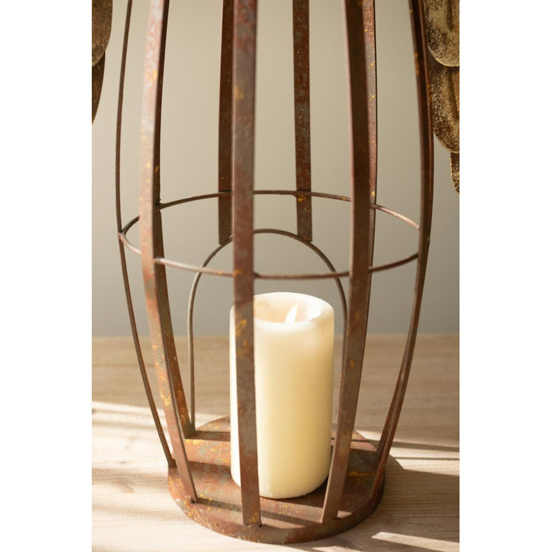 RUSTIC AND GOLD PAINTED CHRISTMAS ANGEL