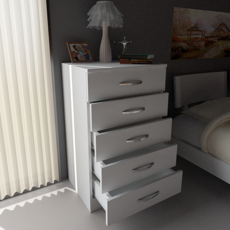 Carrico 55cm W Manufactured Wood Bedside Table