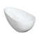 Kingston Brass Arcticstone 67-Inch Solid Surface Egg Shaped Double Ended Freestanding Tub with Drain