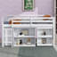 Lit mezzanine simple avec tablette de tiroir et bureau coulissant-862603274