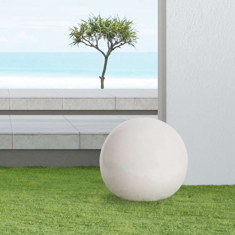 Boule de paysage blanche, 20 po, H 20 po x l 20 po x P 20 po