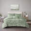 Ensembles de literie en velours luxueux avec rembourrage hypoallergénique, style vert moderne pour lit simple / simple TG