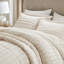 Ensemble d'édredon en fausse fourrure ultra-doux 3 pièces Duke Champagne-884854580-884854583