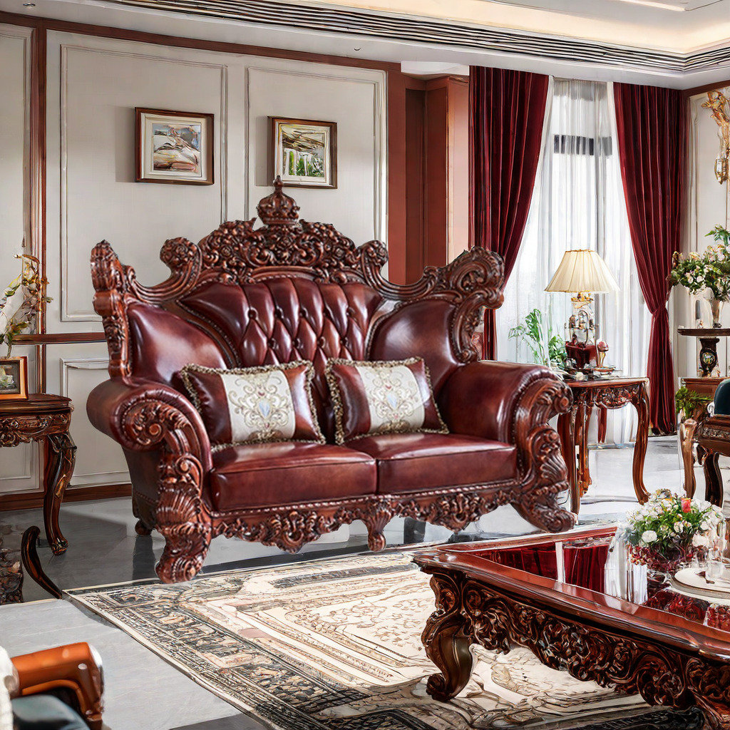Romero European solid wood carving sofa - Wayfair Canada