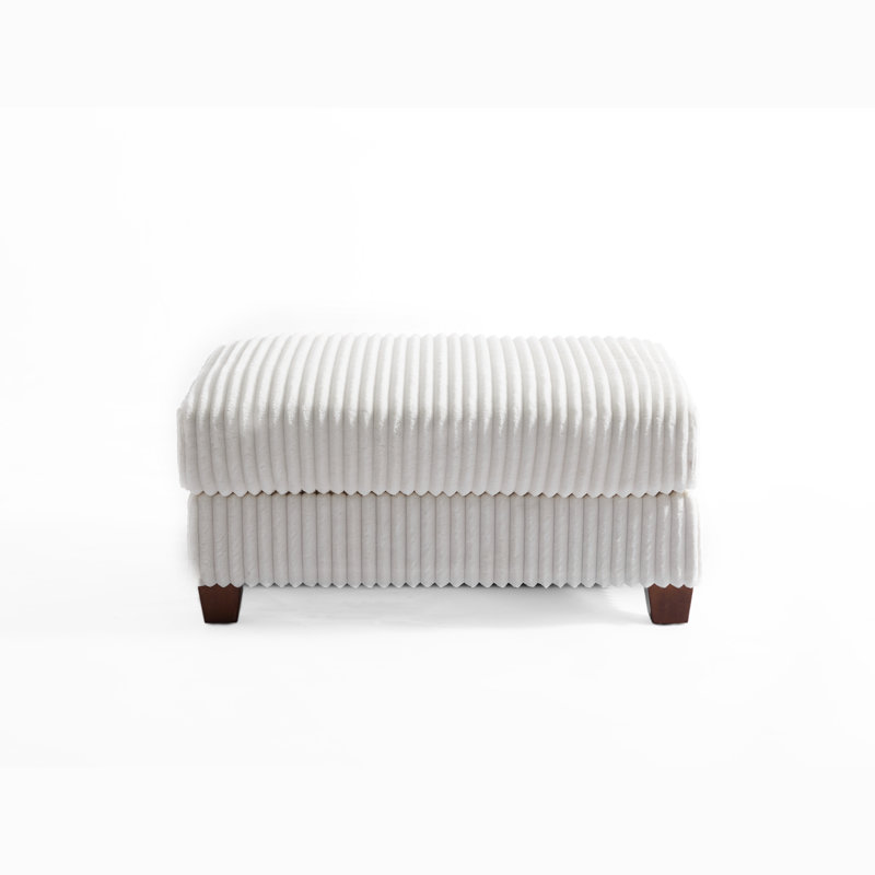 Ermia 92Cm Wide Rectangle Footstool Ottoman, Beige
