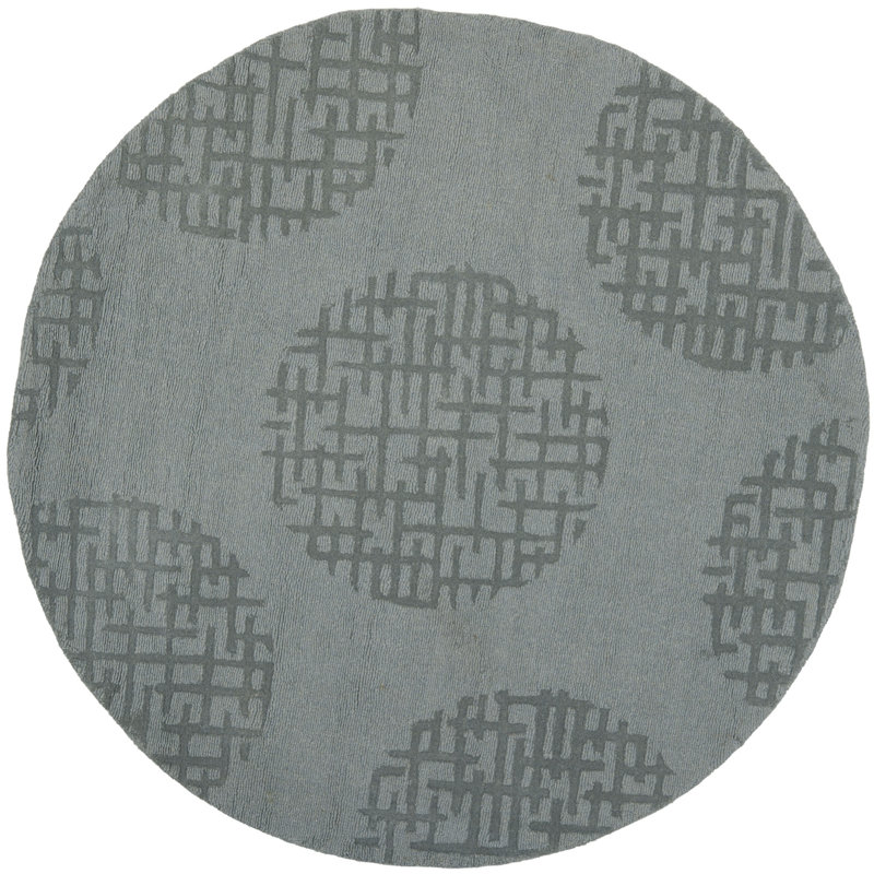 Scanlan Hand Loomed Wool Geometric Rug, Round 5'