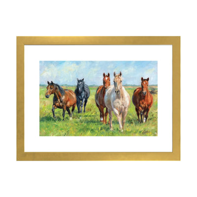 Chevaux sauvages par David Stribble - reproduction d'art