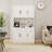 71" Kitchen Pantry Storage Cabinet With Microwave Oven Countertop, Freestanding Hutch Cabinet With Adjustable Shelves, 6 Doors And 1 Drawer-1167030373