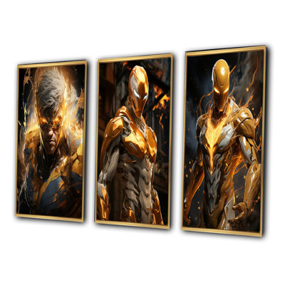 «Fierce Superhero», 3 pièces sur toile