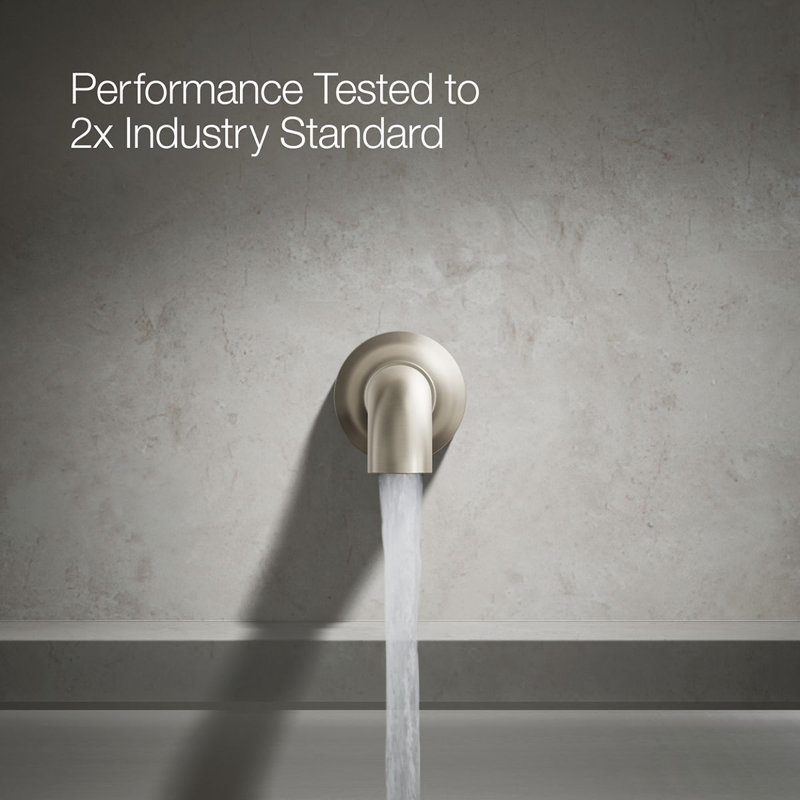 Tone Wall-Mount Non-Diverter Bath Spout, Vibrant Brushed Nickel