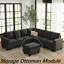 Repose-pieds rembourré avec rangement Shavera-874220437