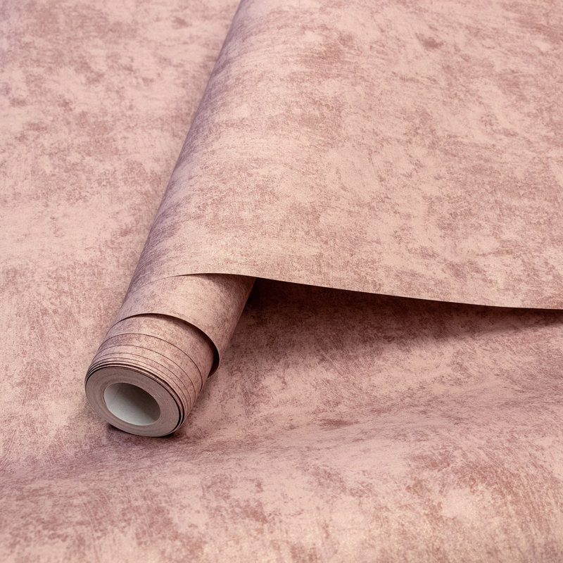 Julie Feels Home Glitter/Shimmer Plain Texture Wallpaper Roll, Blush
