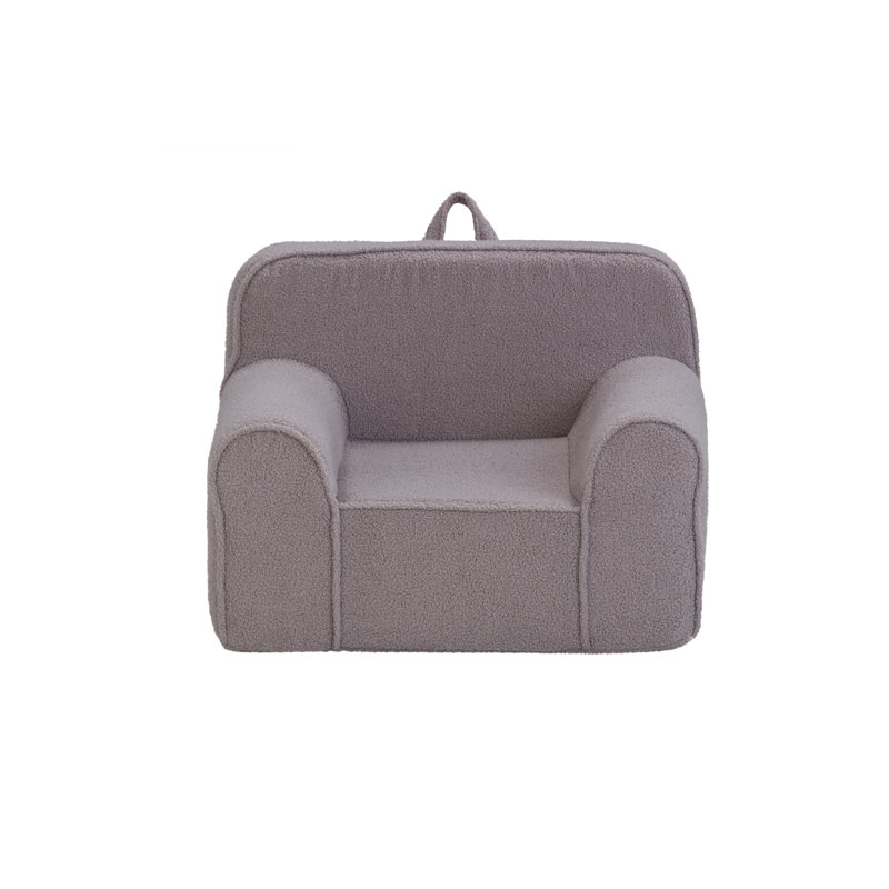 Kuddlez Kids Foam Chair Grande Size Soft Gray, Gray