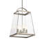 Suspension Darton 18 po L à 4 lumières, couleur étain classique, grand modèle avec verre transparent, par Kichler-50259421