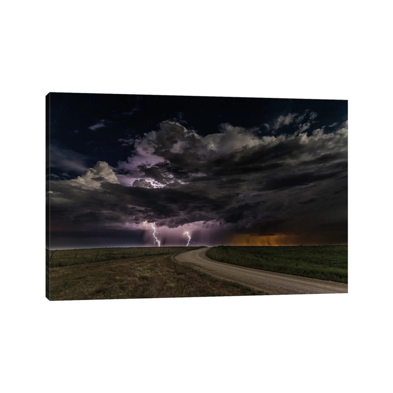 Prairie Lightning by Christian Skilbeck - Wrapped Canvas Print, 20.32 cm H x 30.48 cm W