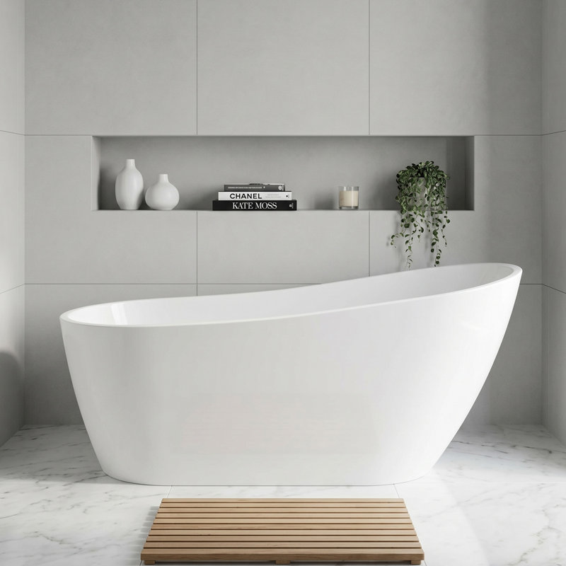 59'' x 30.31'' Soaking Acrylic Bathtub