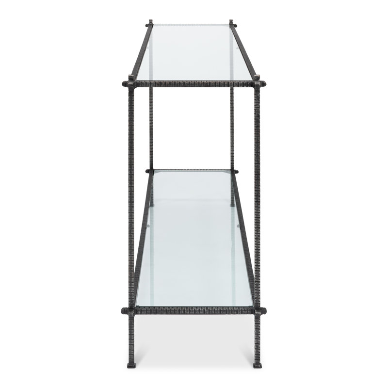 Hand Chased 60'' W Glass Console Table