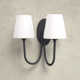 Arcus 2 Light Steel Dimmable Wallchiere