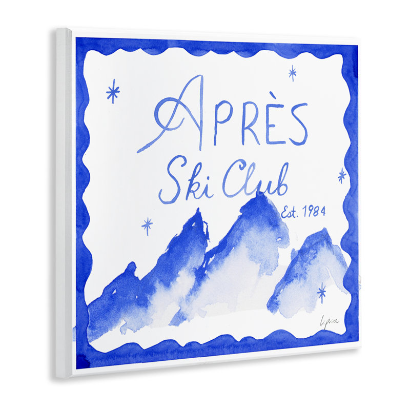 «Apres Ski in Blue Tones», plaque murale par Lucille Price