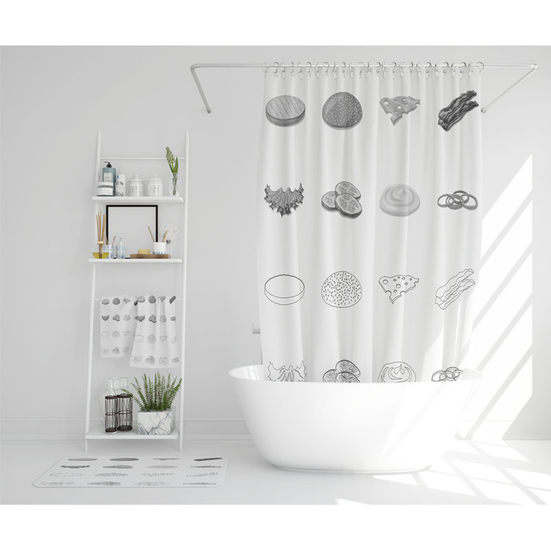 Niamya Polyester Shower Curtain Set