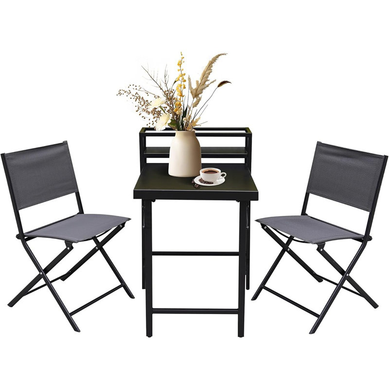 Ensemble de 3 meubles bistro de patio pour table pli ...