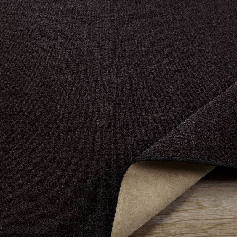 Tapis de couloir noir antidérapant Rhianne pour couloir, salon, vestibule, Tapis de couloir 2 pi 7 po x 10 pi