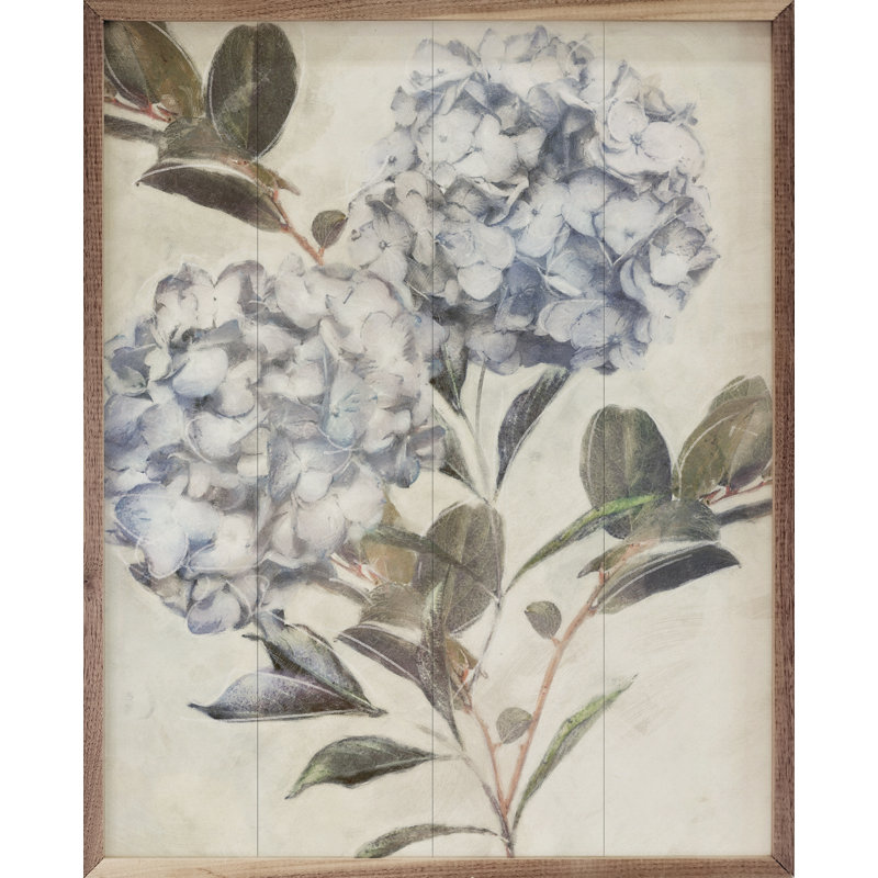 «Twilight Hydrangea 3 By Nina Blue» sur panneau de fibres à densité moyenne / bois massif, H 10 po x l 8 po
