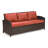 33'' Wide Wicker Patio Sectional with Cushions