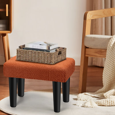 Tangerine Brown Square Stool by Latitude Run