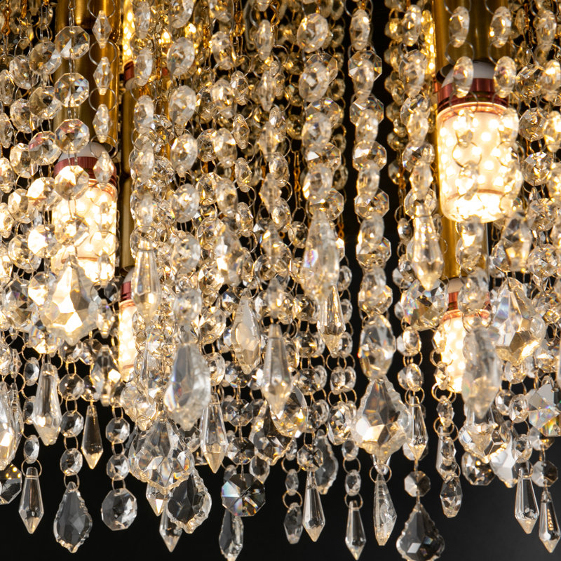 16" 5-Light Modern Crystal Ceiling Lighting Fixture