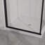 Cabine de douche sans cadre 36 po x 36 po X P 72 po H, porte de douche en coin avec Verre trempé transparent, ouverture pivotante, finition noire