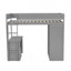 Lit mezzanine en bois avec placards et bureau à 2 tiroirs avec armoire-1009967644-1009967645