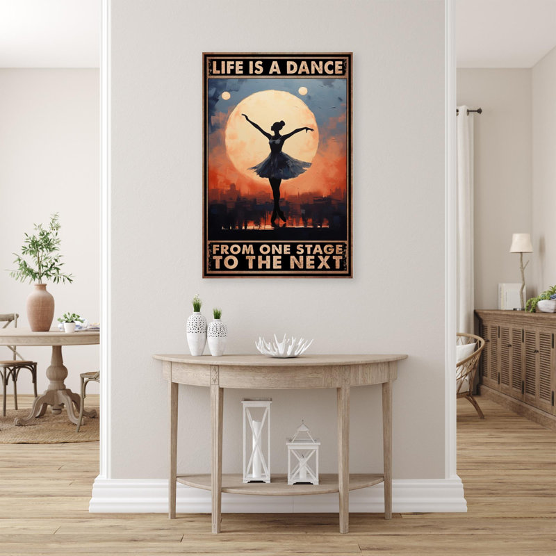 Life Is A Dance - 1 pièce, reproduction d'art graphique sur toile tendue, L 16 po x H 20 po
