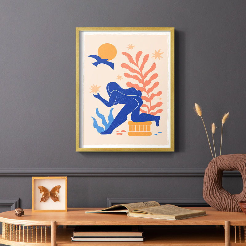 Matisse CDLXI, reproduction encadrée - bois massif, H 14 po x l 11 po, Cadre doré simple