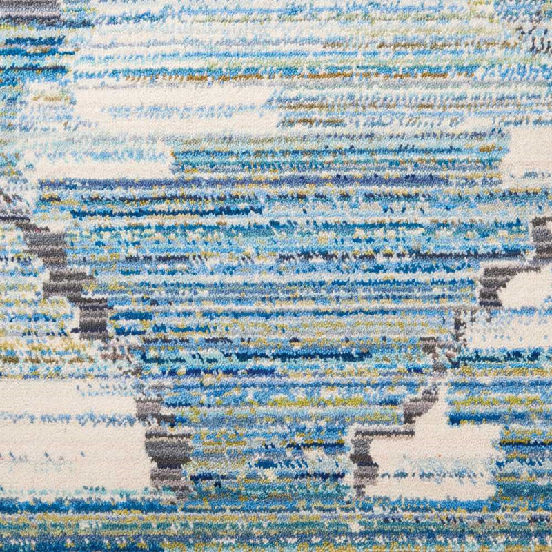 Tapis beige/bleu Serafina, Rectangle 7 pi 9 po x 9 pi 9 po