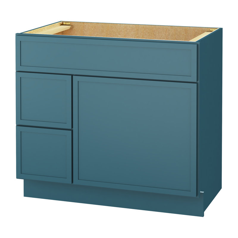 Base de meuble-lavabo simple 36 po seulement, Sarcelle