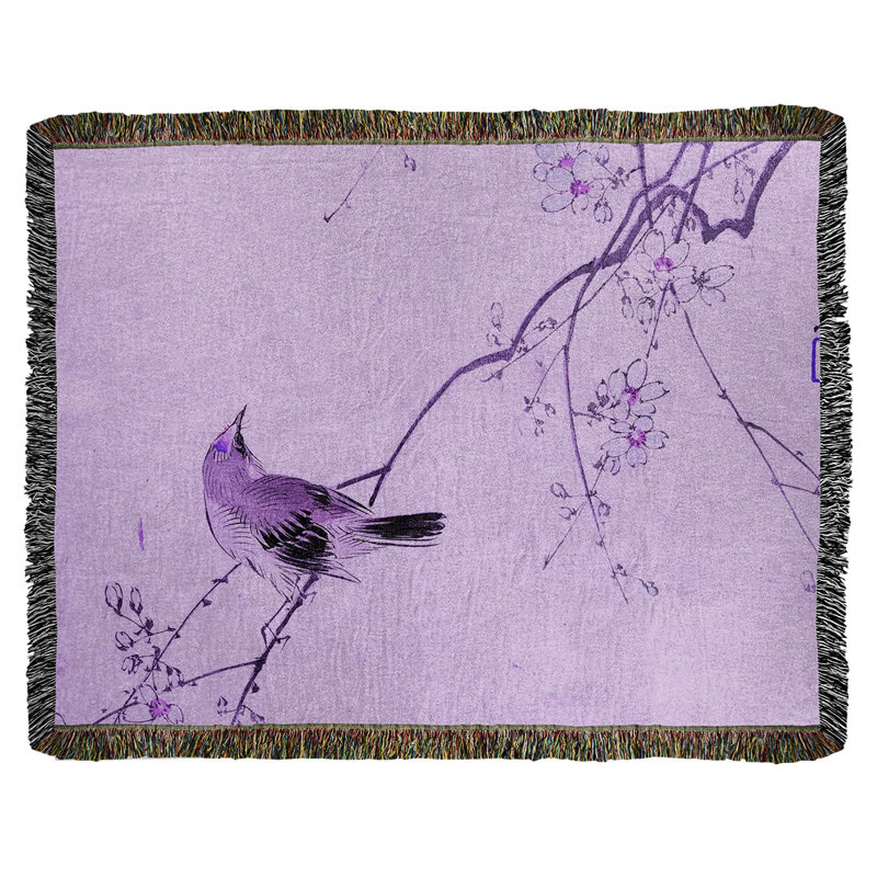 Jeté en coton Keito Sato, Mauve