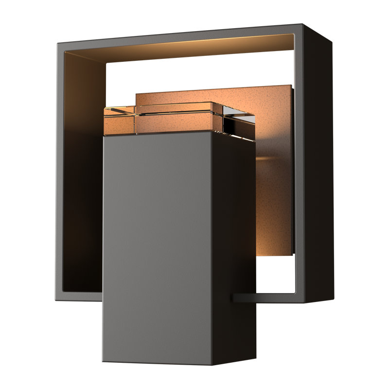 Shadow Box Outdoor Armed Sconce, Coastal Natural Iron, Coastal Burnished Steel, No