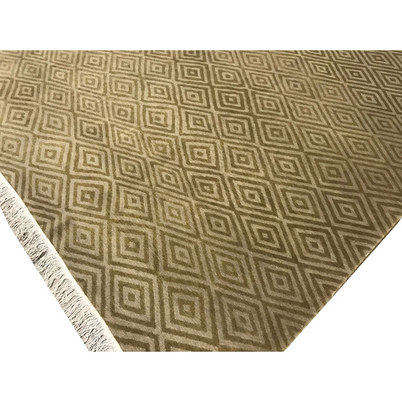 Tapis brun de haute qualité noué à la main