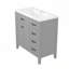 Meuble-lavabo autoportant avec lavabo en céramique lisse et grand espace de rangement-1727572401