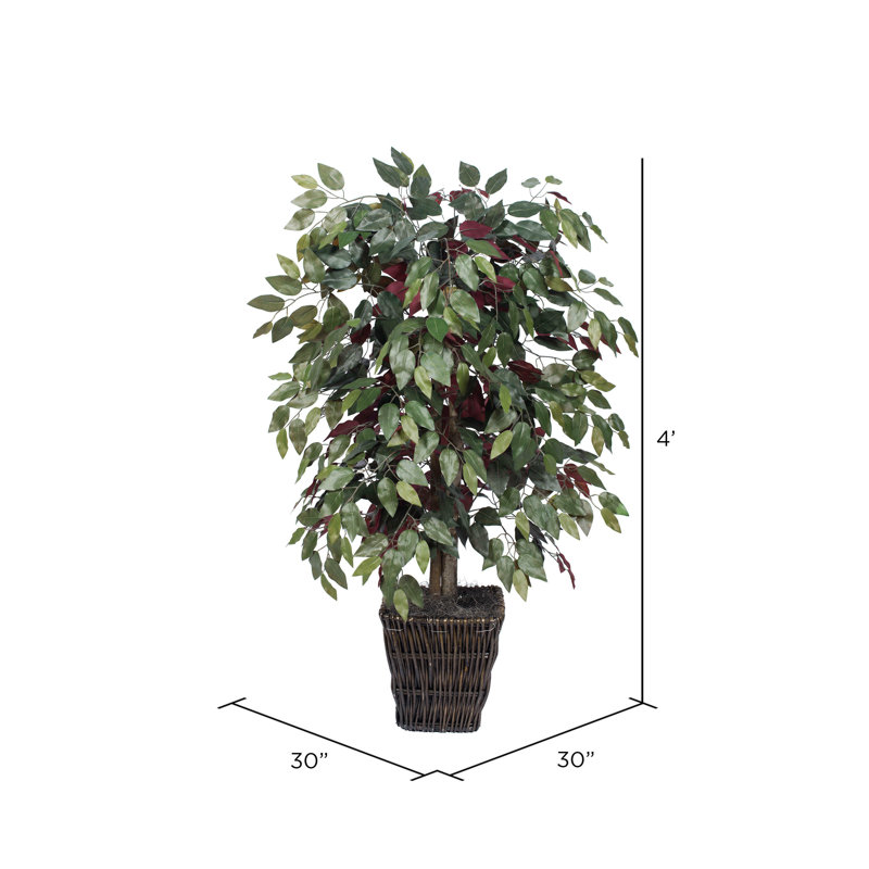 Panier de saule carré 4 pi artificiel buisson de Capensia