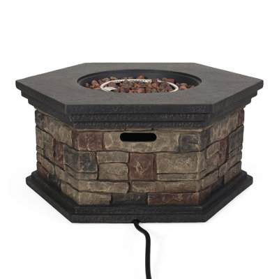 Keper Octagonal Concrete Propane Fire Pit