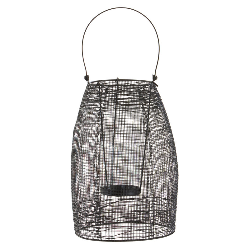 Cockrell Metal Tabletop Lantern, 70cm H x 28cm W x 28cm D