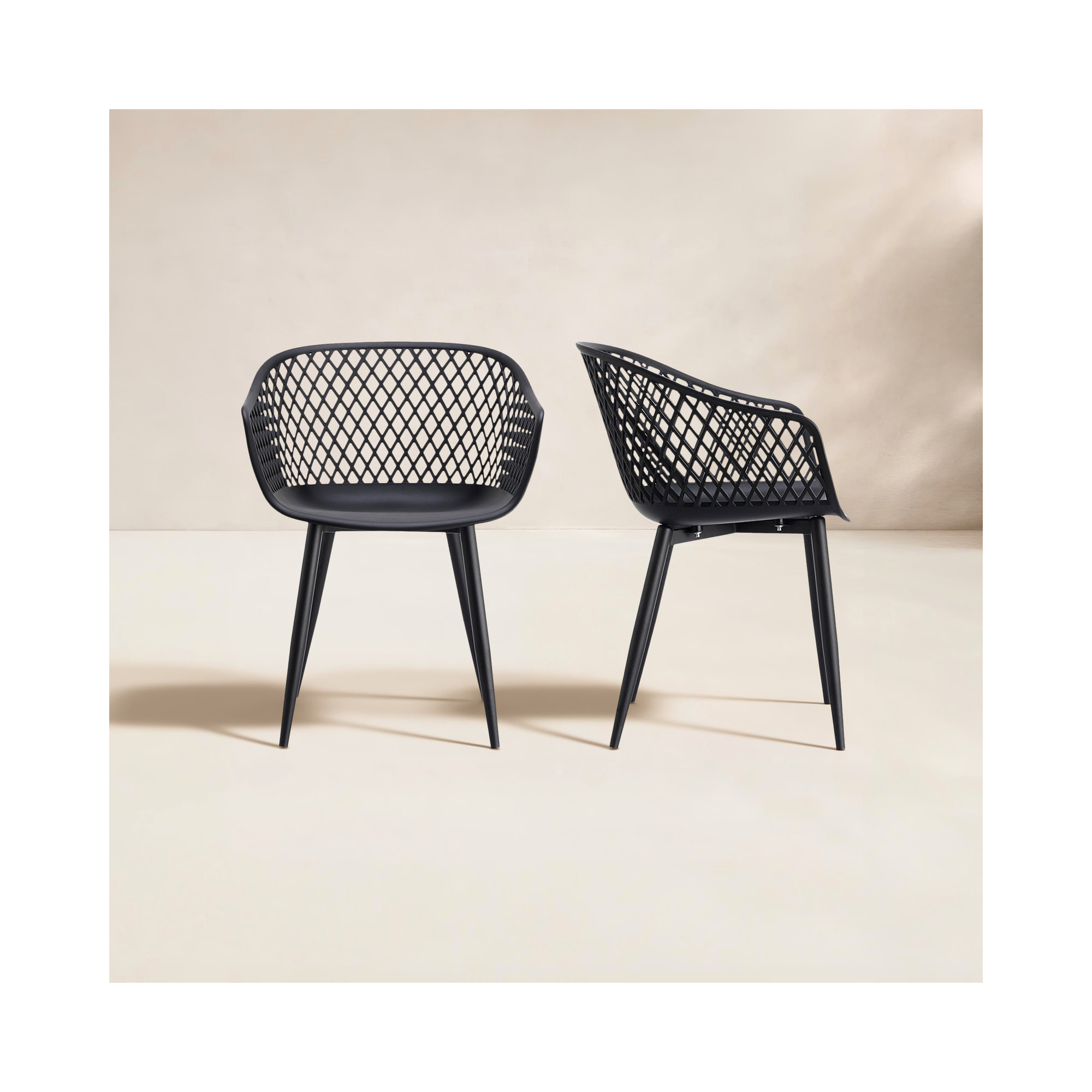Newark Patio Dining Armchair, Black