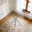 Dining Table with chrome metal leg and tempered glass-1180482329