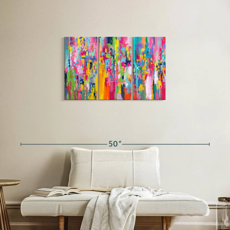 Avery Abstract Vibrant Mix IV, H 20 po x l 33 po
