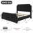 Platform Bed Frame with 50.2" Headboard, Velvet Upholstered Bed Frame with Vertical Channel Tufted Headboard & Footboard, Nailhead Trim, No Box Spring Needed-806232840-806232835
