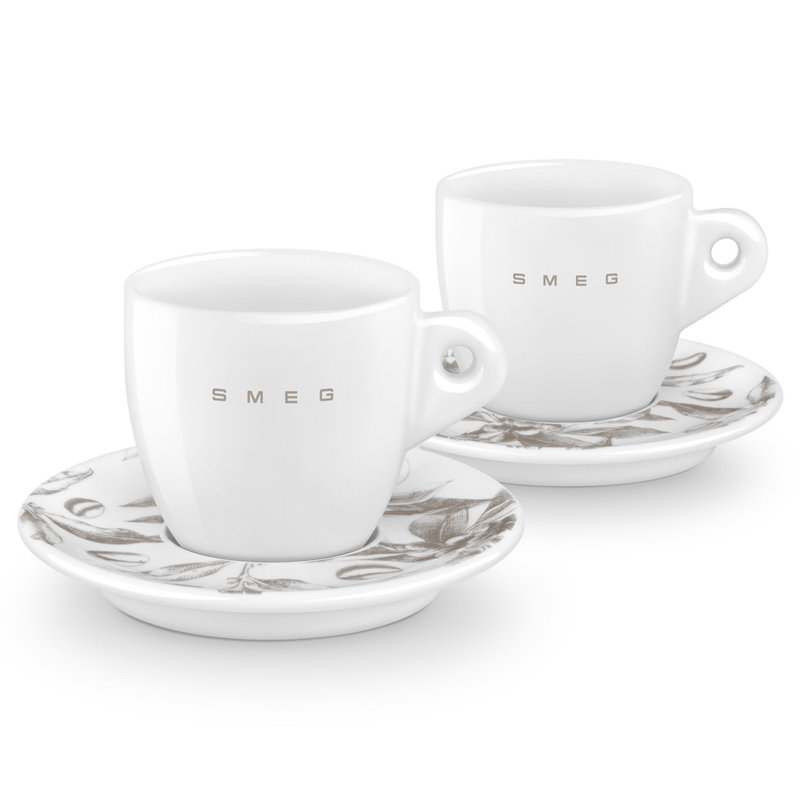 Contemporary Cappuccino Cups, Set of 2